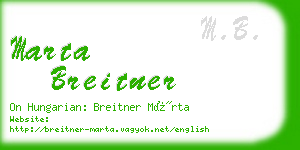 marta breitner business card